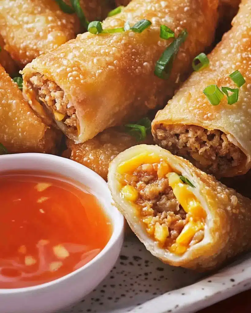 Tasty Cheeseburger Egg Rolls Recipe