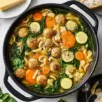 Summer Minestrone with Turkey Meatballs Recipe