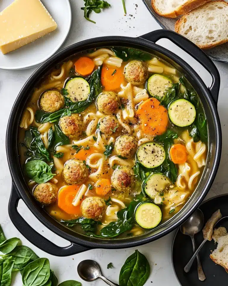 Summer Minestrone with Turkey Meatballs Recipe