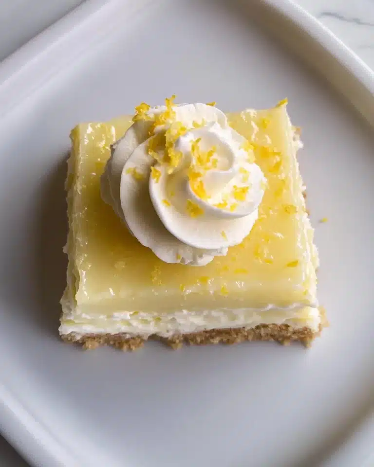 No-Bake Lemon Cheesecake Bars Recipe
