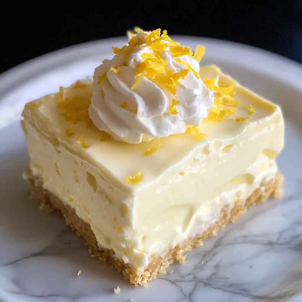 No-Bake Lemon Cheesecake Bars Recipe - Recipe Image