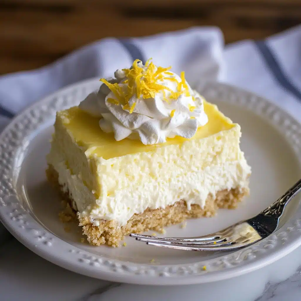 No-Bake Lemon Cheesecake Bars Recipe - Recipe Image