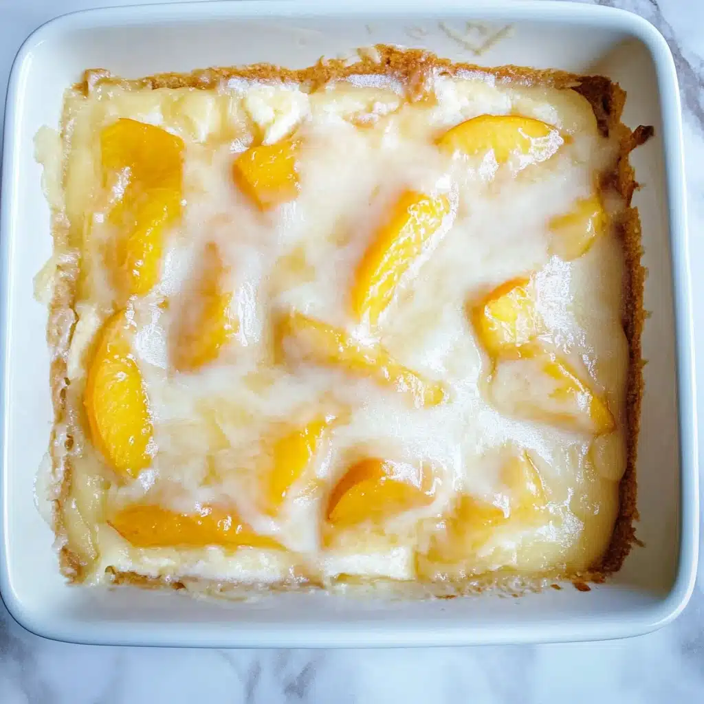 Peaches and Cream Cheesecake Bars Recipe - Recipe Image
