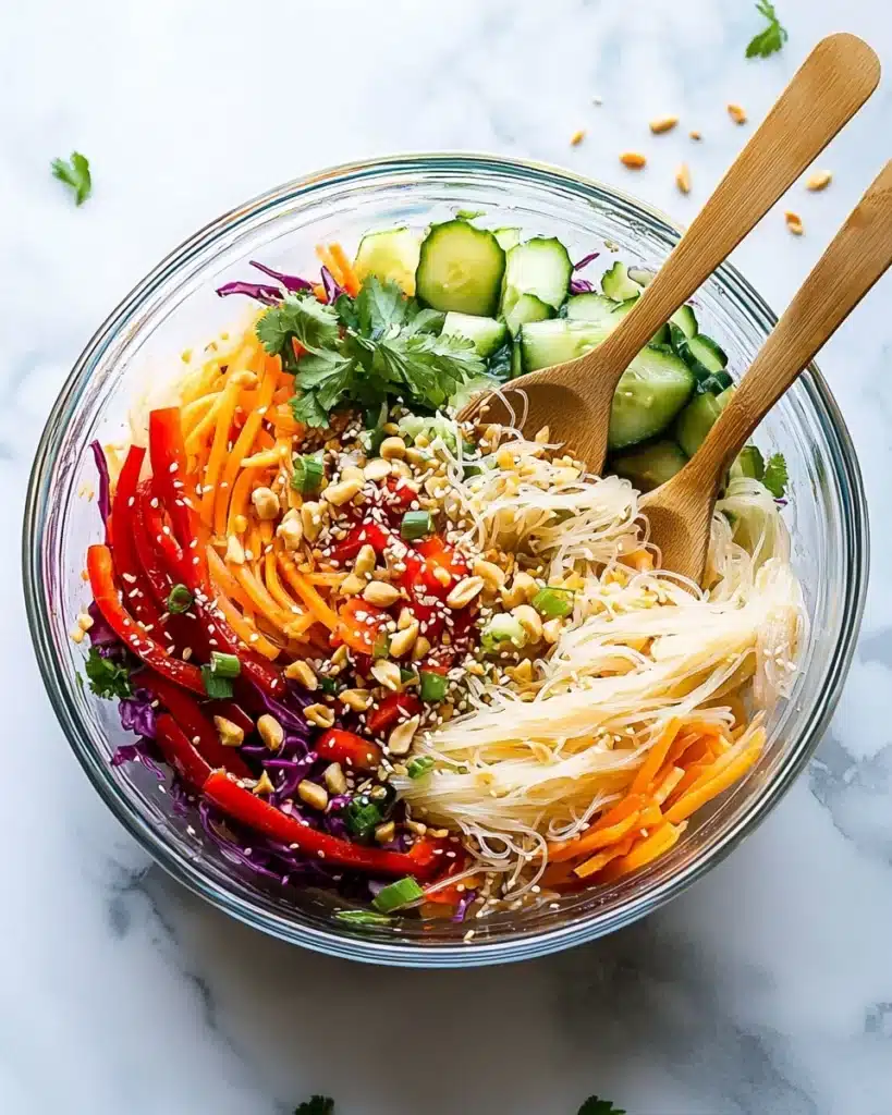 Spring Roll Salad with Spicy Ginger Dressing Recipe