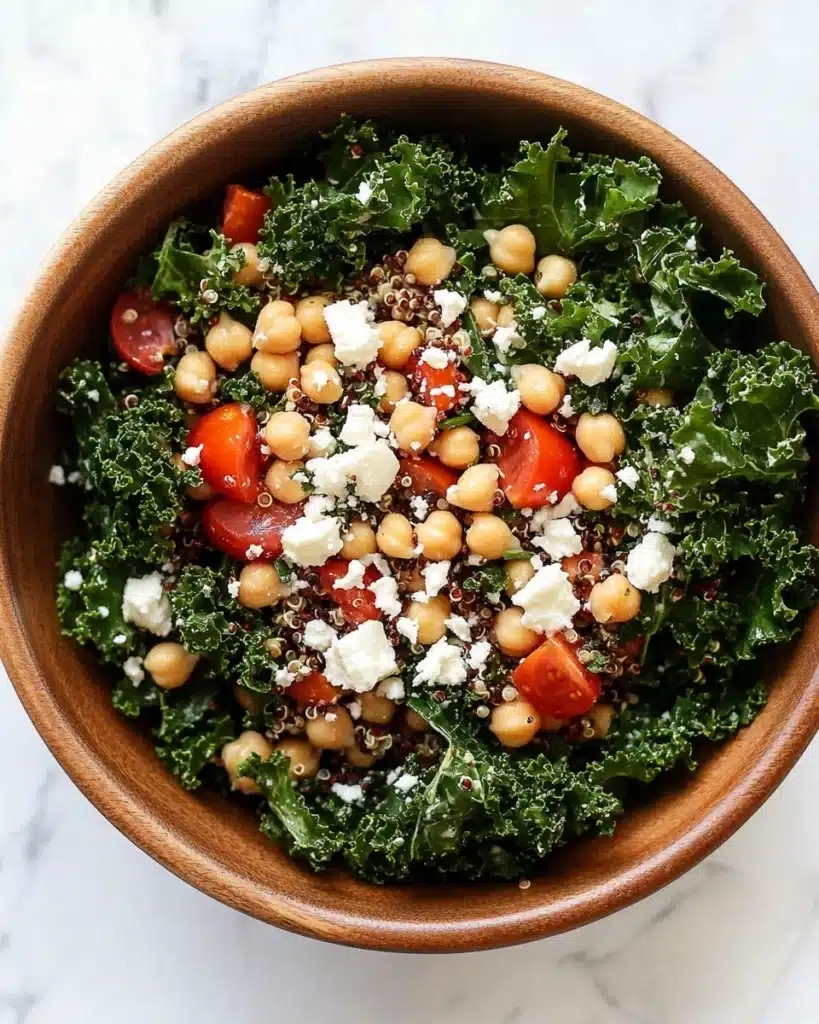 Kale Quinoa Chickpea Salad Recipe