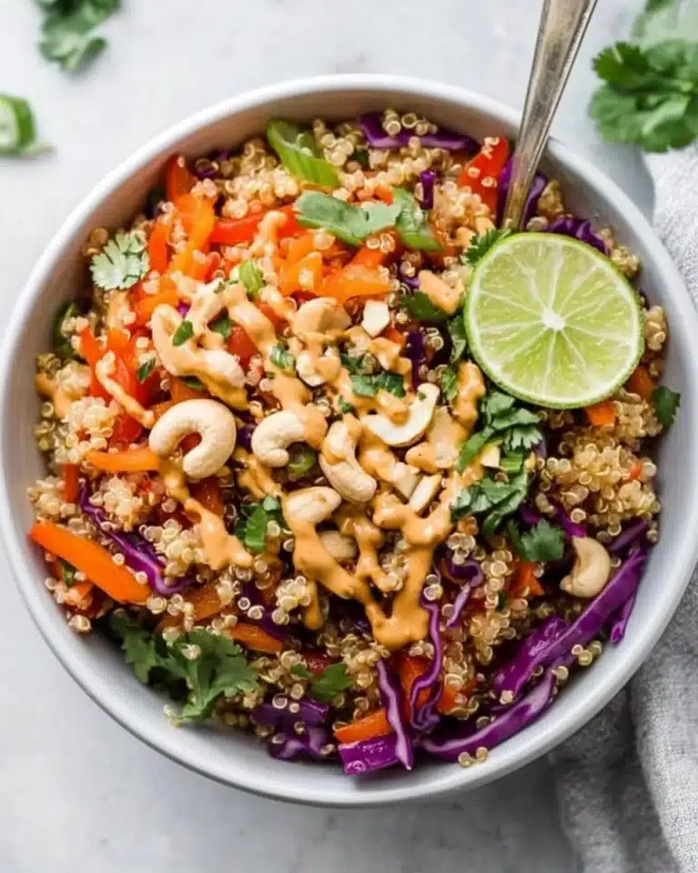 Crunchy Cashew Thai Quinoa Salad Recipe