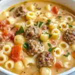 Creamy Parmesan Italian Sausage Ditalini Soup Recipe