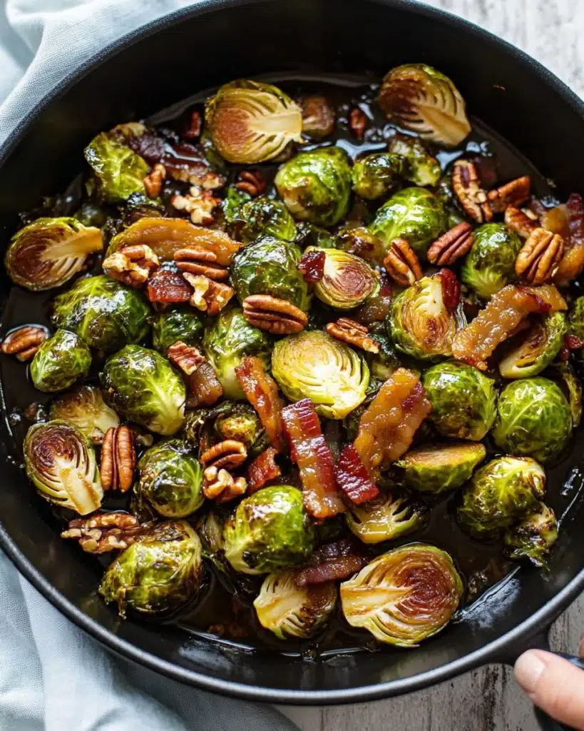 Brussels Sprouts in Maple Bourbon Sauce Recipe