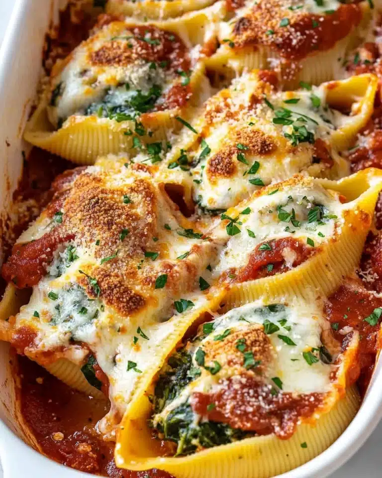 Spinach and Ricotta Stuffed Pasta Shells Recipe