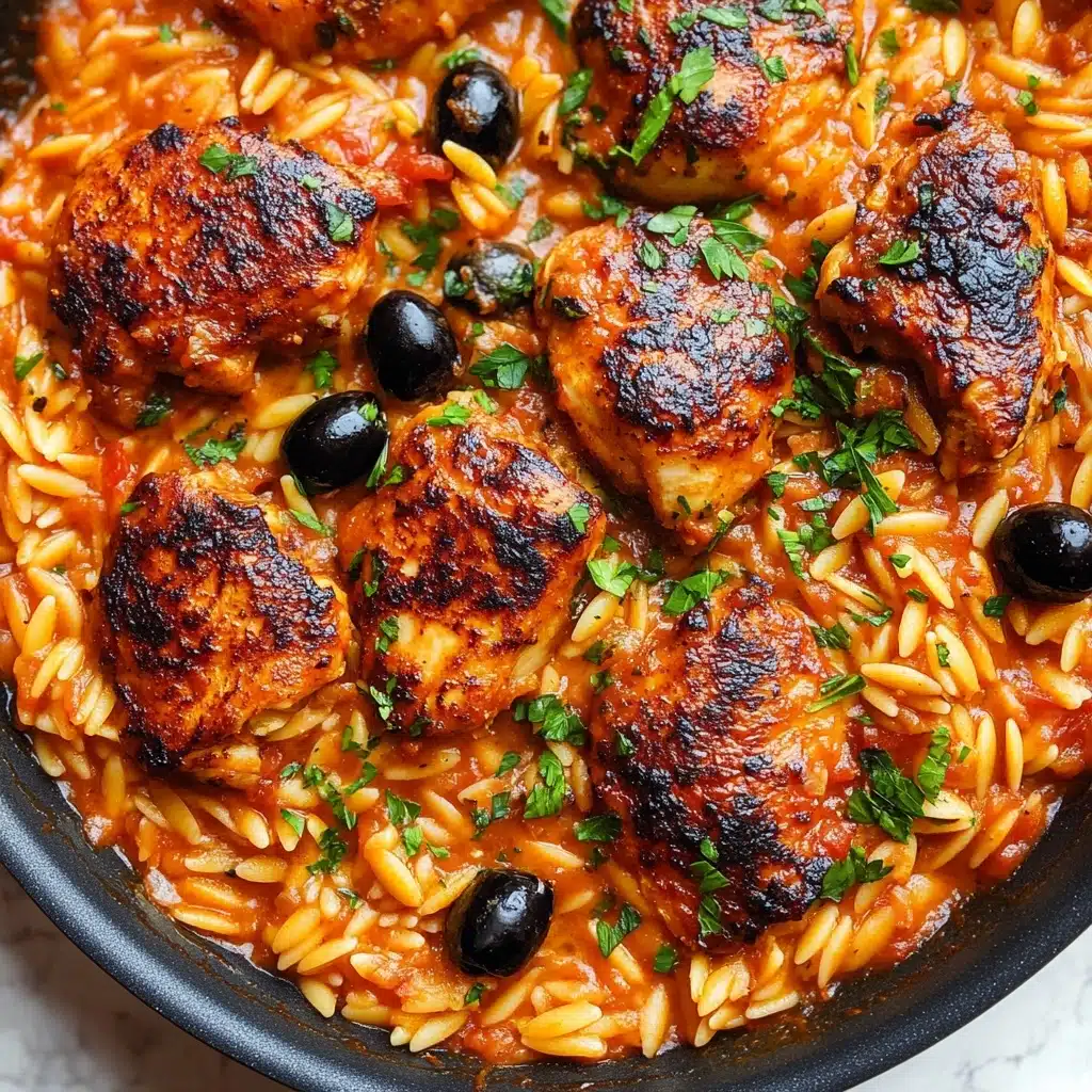 Spanish Style One Pot Chicken Orzo Recipe - Recipe Image