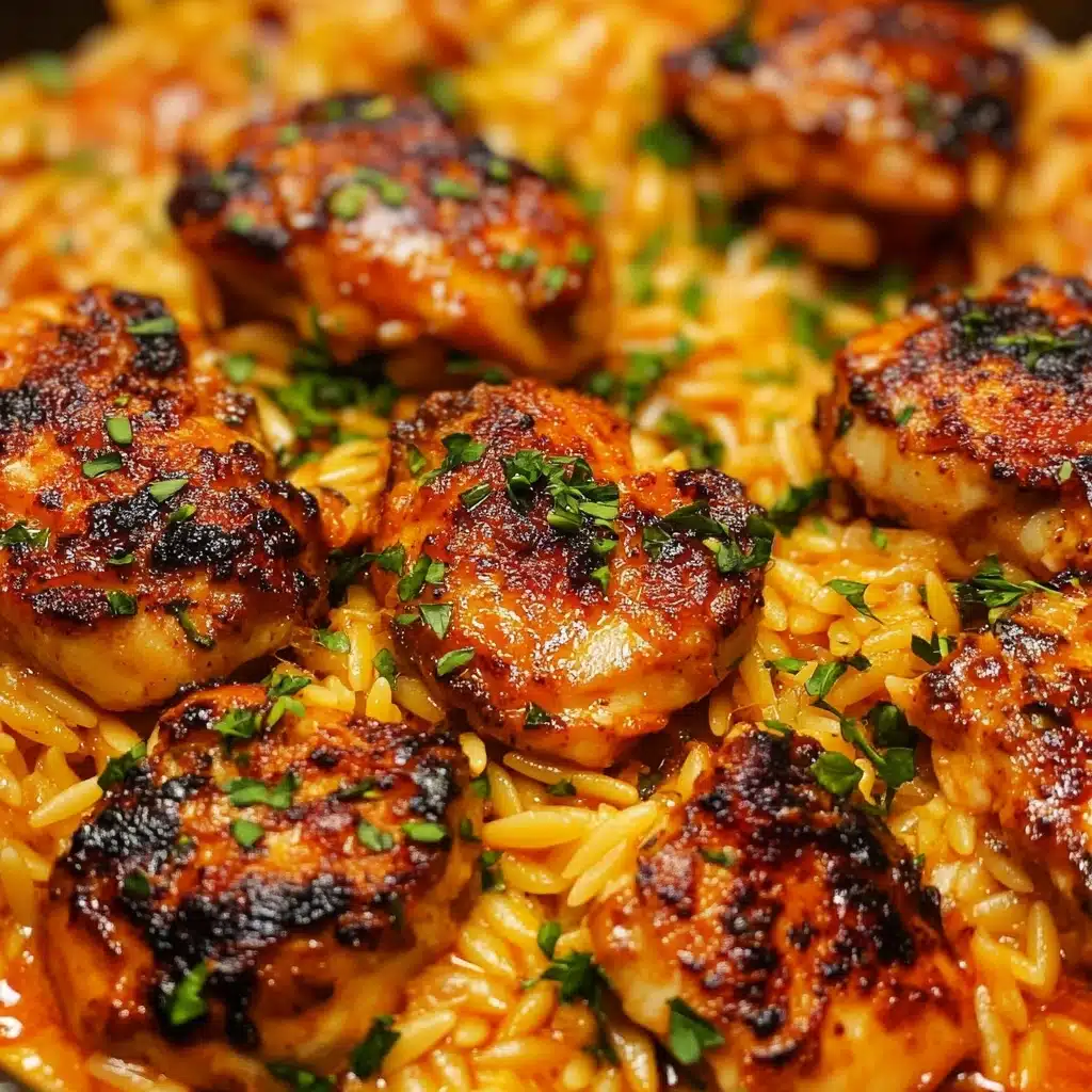Spanish Style One Pot Chicken Orzo Recipe - Recipe Image