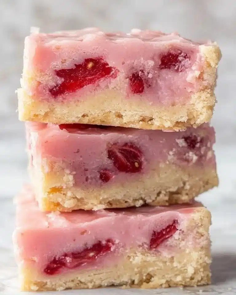 Strawberry Lemon Blondies Recipe