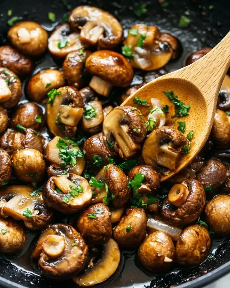 Honey Balsamic Garlic Mushrooms Recipe
