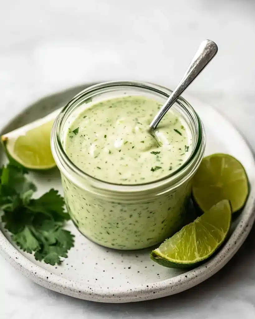 Creamy Garlic Lime Cilantro Sauce Recipe