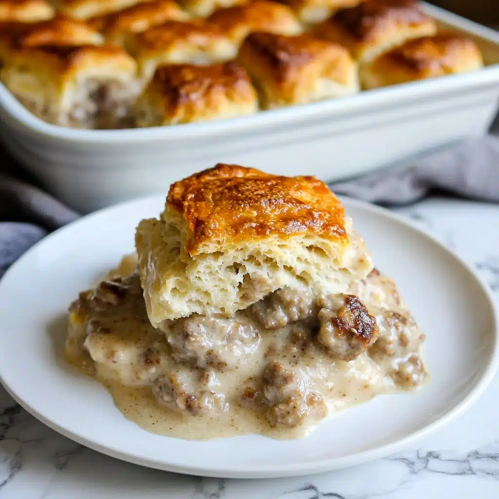 Biscuits and Gravy Casserole Recipe - Recipe Image