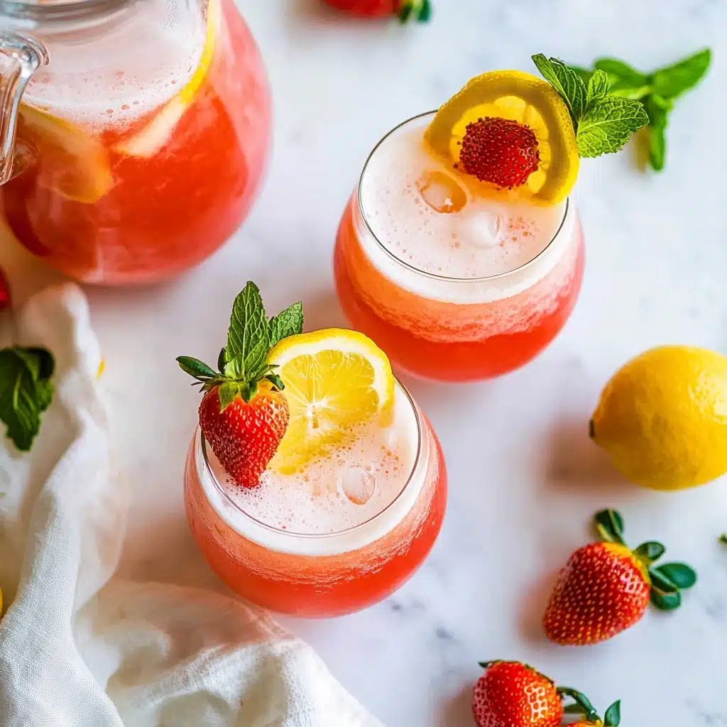 Strawberry Lemonade Recipe (Mocktail or Cocktail) Recipe - Recipe Image