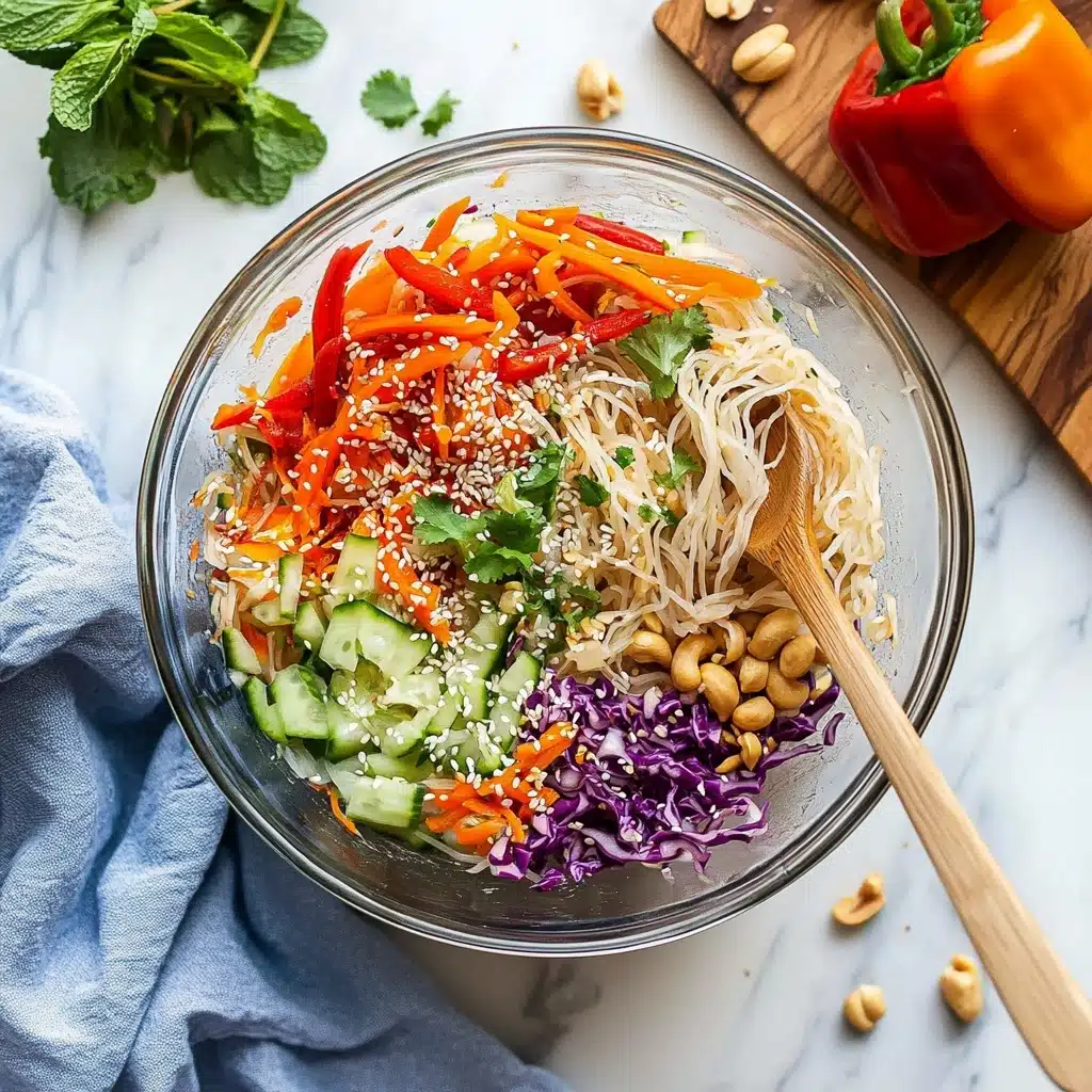 Spring Roll Salad with Spicy Ginger Dressing Recipe - Recipe Image
