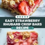 Strawberry Rhubarb Crisp Bars Recipe