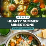 Summer Minestrone with Turkey Meatballs Recipe