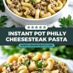 Instant Pot Philly Cheesesteak Pasta Recipe