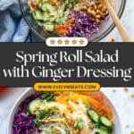 Spring Roll Salad with Spicy Ginger Dressing Recipe