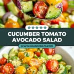 Cucumber Tomato Avocado Salad Recipe