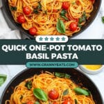 One Pot Cherry Tomato Basil Pasta Recipe