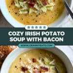 Irish Potato Soup with Bacon and Cabbage Recipe