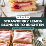 Strawberry Lemon Blondies Recipe