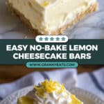 No-Bake Lemon Cheesecake Bars Recipe