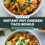 Instant Pot Chicken Taco Bowls Recipe