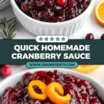 Cranberry Orange Cinnamon Sauce Recipe