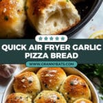 Air Fryer Garlic Pizza Bread Made from Scratch Recipe