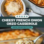 French Onion Orzo Bake Recipe