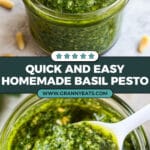 Best Homemade Basil Pesto Recipe