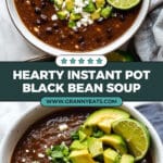 Instant Pot Black Bean Soup Recipe