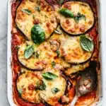 Cheesy Marinara Baked Eggplant Slices Recipe