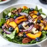 Summer Grilled Peach Salad with Burrata Recipe
