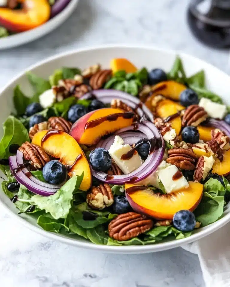 Summer Grilled Peach Salad with Burrata Recipe