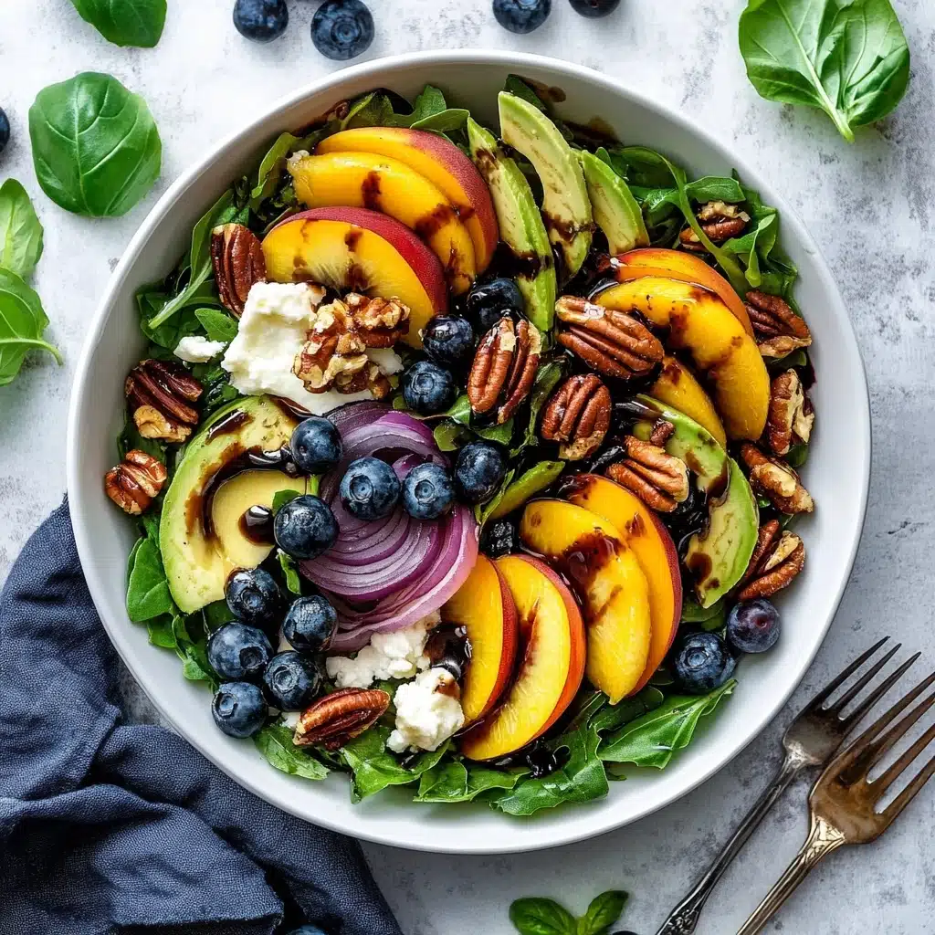 Summer Grilled Peach Salad with Burrata Recipe - Recipe Image