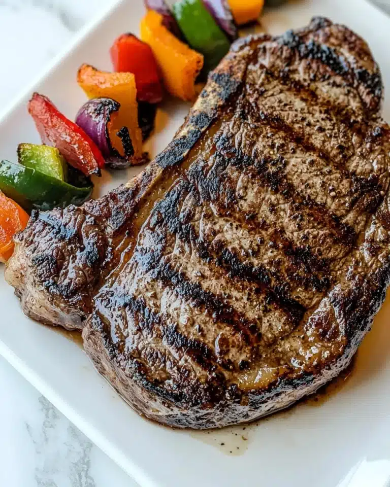 Perfect Grilled Ribeye Steaks with Basil Garlic Butter Recipe