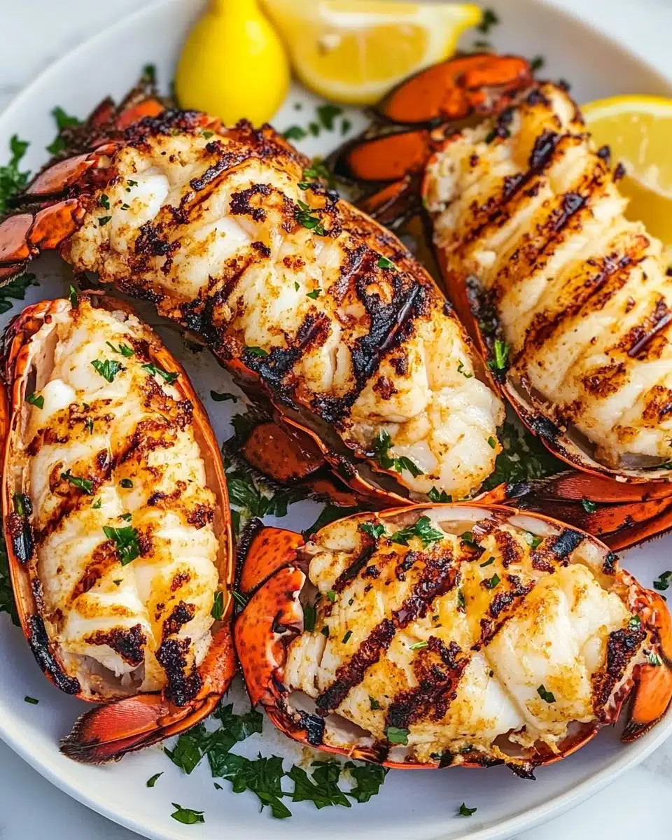 Grilled Lobster Tail with Garlic Butter Recipe