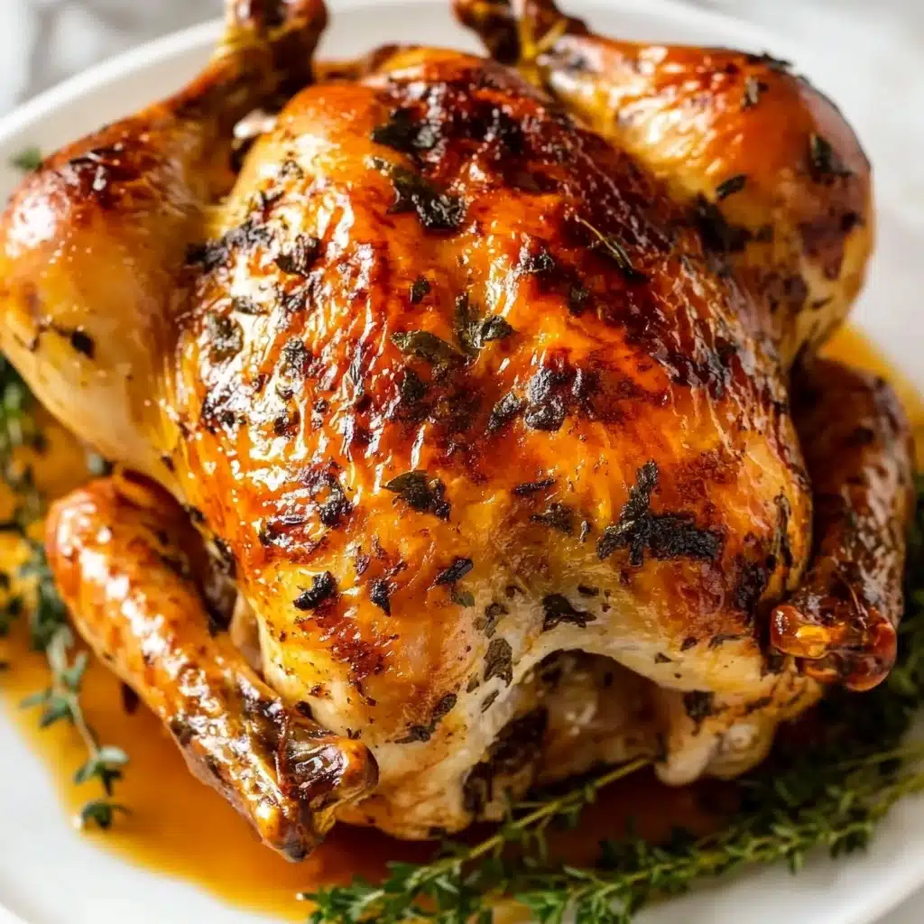 Garlic Butter Crispy Roast Chicken Recipe - Recipe Image