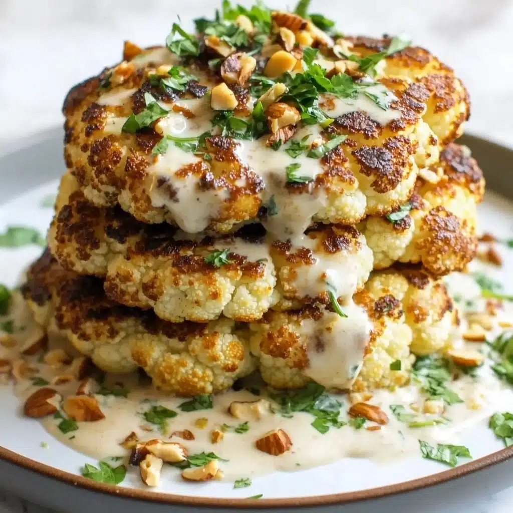 Roasted Cauliflower Steaks With Tahini Recipe - Recipe Image