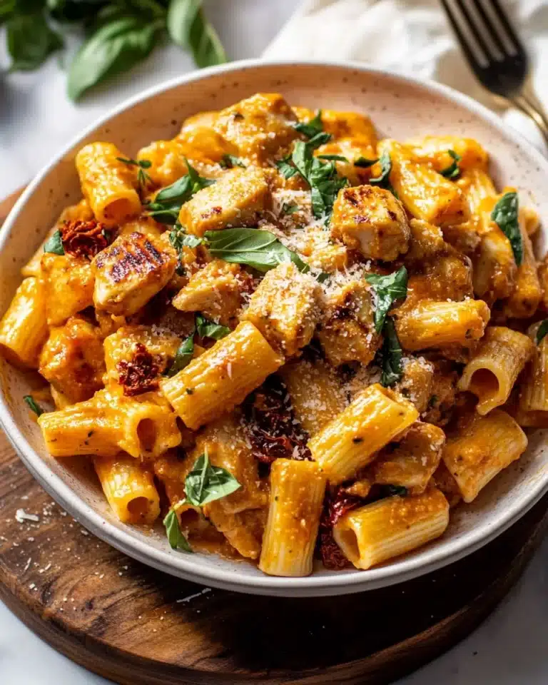 Spicy Tuscan Chicken Pasta Recipe