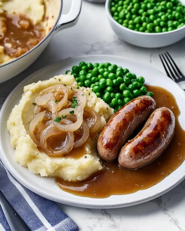 Sausage and Mash with Onion Gravy Recipe