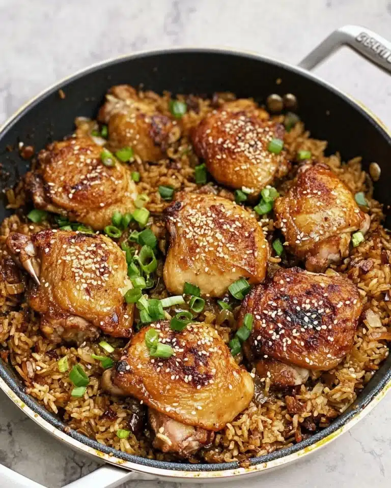 One Pot Chicken and Rice with Black Pepper Sauce Recipe