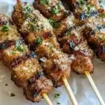 Ranch Garlic Parmesan Chicken Skewers Recipe