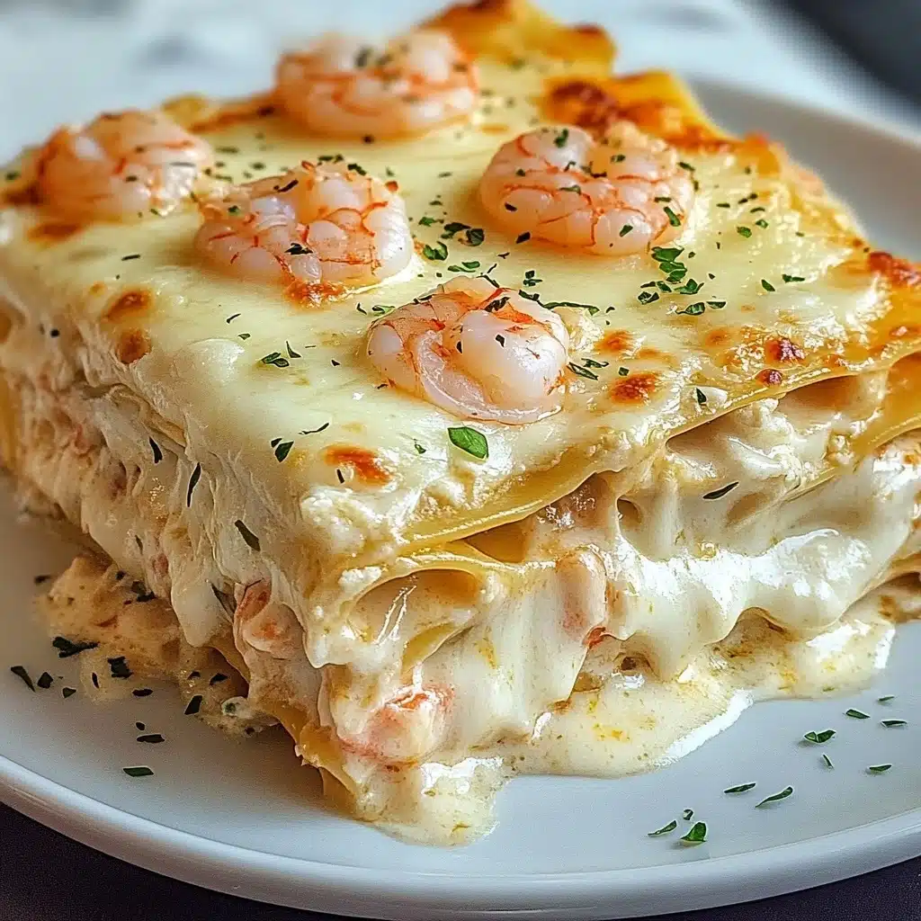 Garlic Butter Shrimp Scampi Lasagna Recipe - Recipe Image