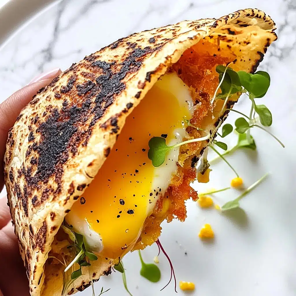 Viral Fried Egg Taco with Crispy Cheddar Cheese Recipe - Recipe Image